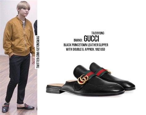 gucci slides taehyung|bts Gucci outfits.